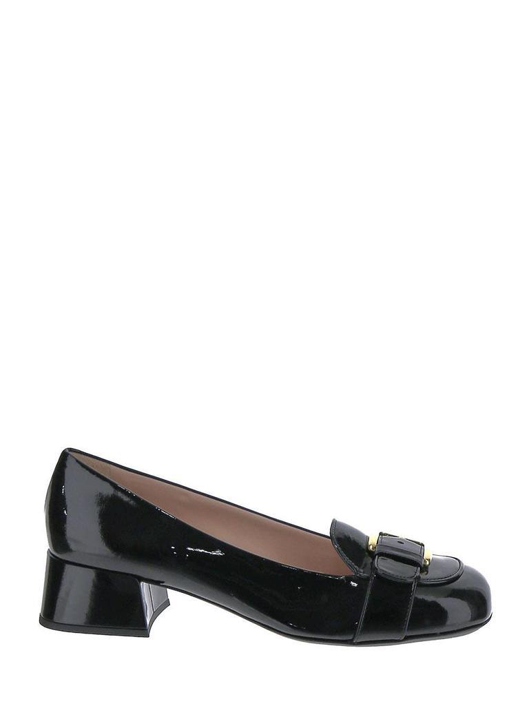 商品Miu Miu|Black Leather Loafers,价格¥5404,第1张图片