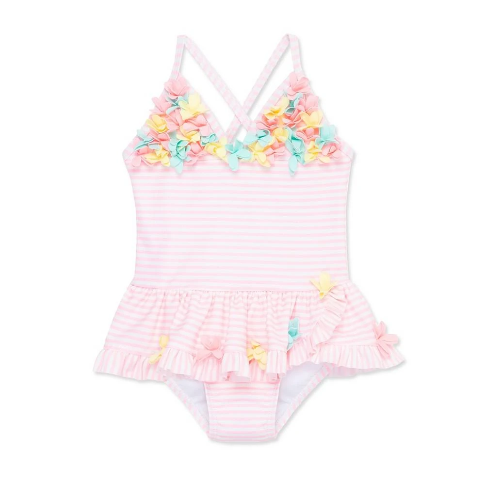 商品Little Me|Baby Girls 3D Floral 1-Piece Swimsuit,价格¥268,第1张图片