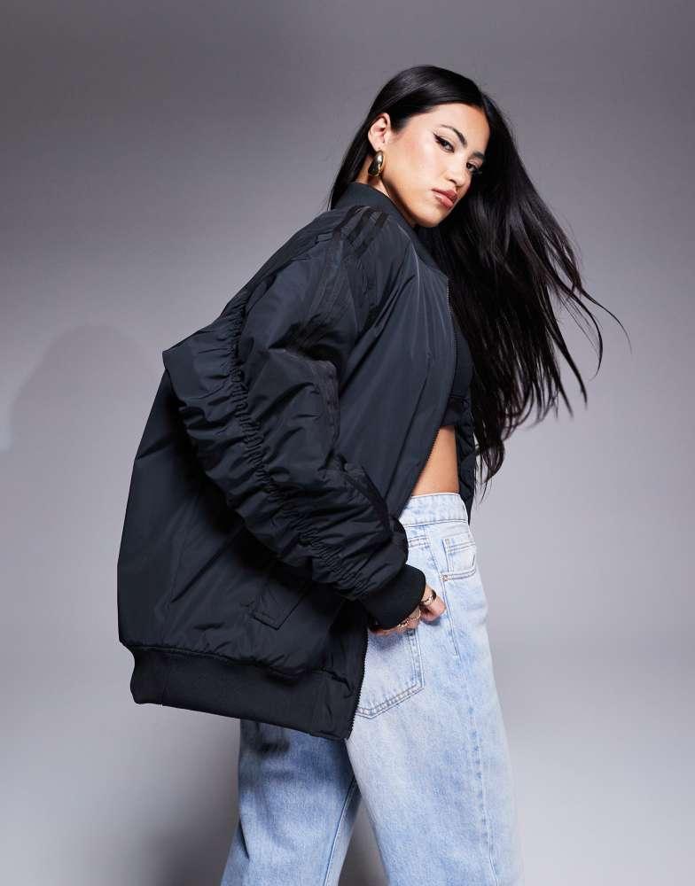Adidas adidas Originals black bomber jacket in black