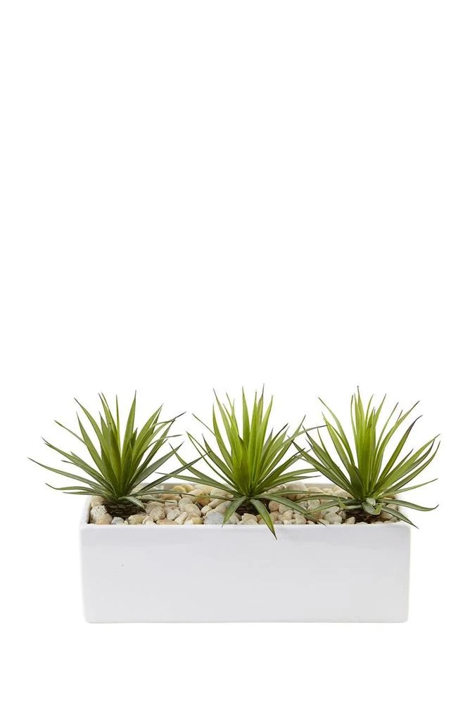 商品NEARLY NATURAL|Mini Agave Artificial Plant in Rectangular Ceramic,价格¥611,第2张图片详细描述