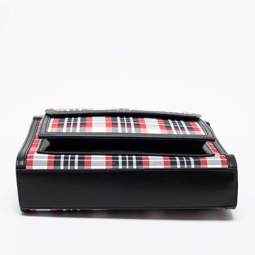 Burberry Black/Red Check Nylon and Leather Mini Pocket Bag 商品