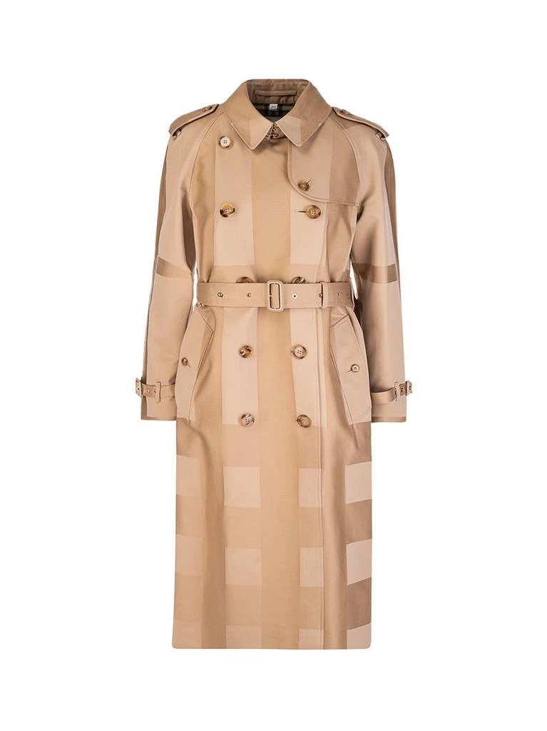 商品Burberry|Burberry women's beige cotton trench coat,价格¥18447,第1张图片