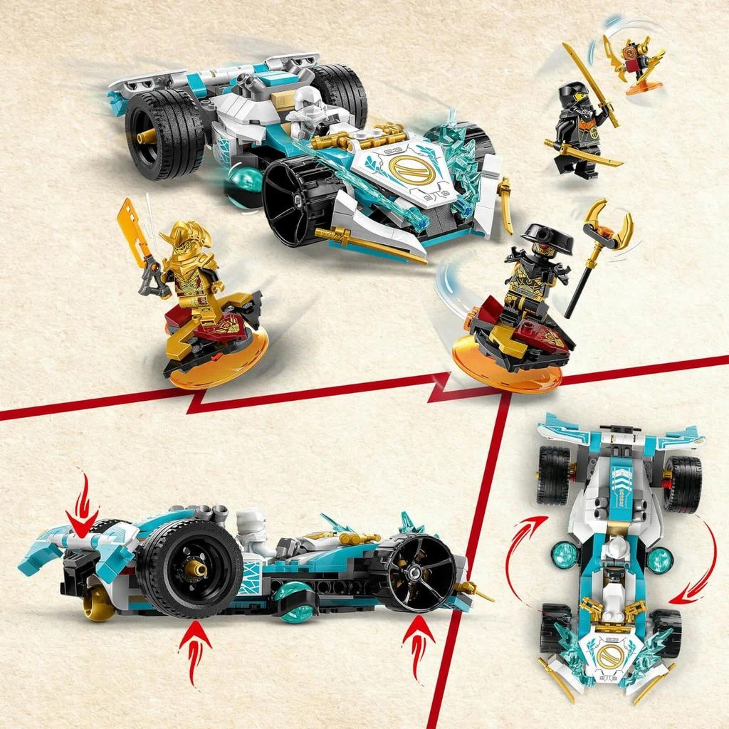 商品LEGO|LEGO NINJAGO: Zane Dragon Power Spinjitzu Race Car Toy (71791),价格¥328,第4张图片详细描述