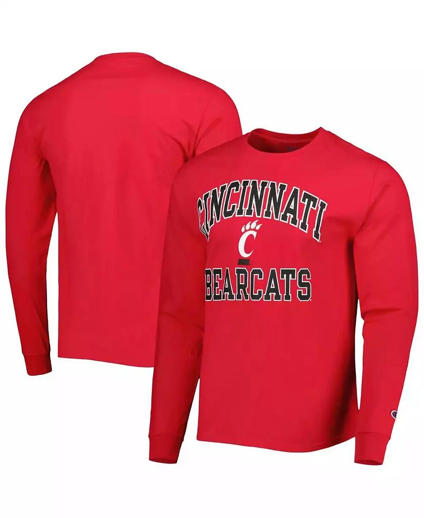 商品CHAMPION|Men's Red Cincinnati Bearcats High Motor Long Sleeve T-shirt,价格¥202,第1张图片