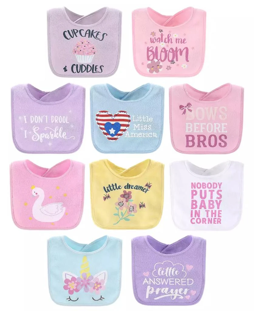 商品The Peanutshell|Pastel Girls Terry Bibs, Pack of 10,价格¥205,第1张图片