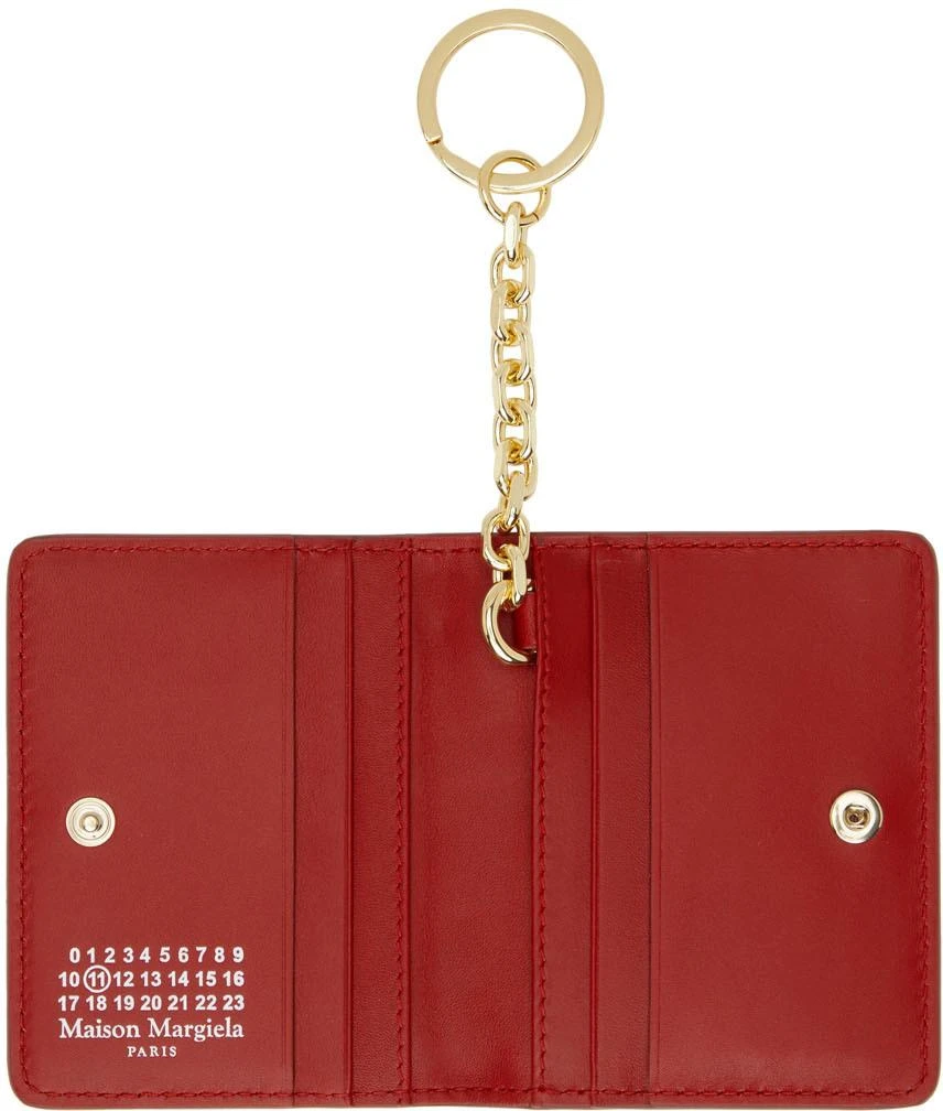 商品MAISON MARGIELA|Red Key Ring Bifold Card Holder,价格¥3446,第3张图片详细描述