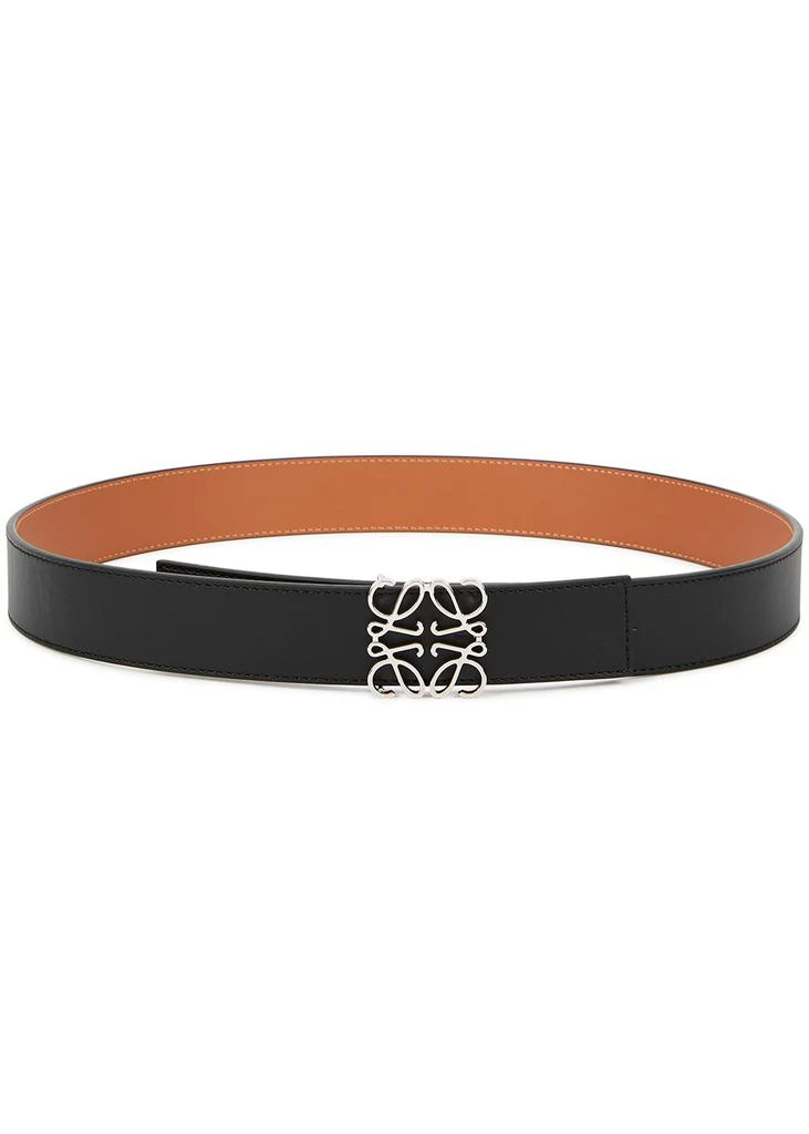 商品Loewe|Anagram black reversible leather belt,价格¥2472,第1张图片