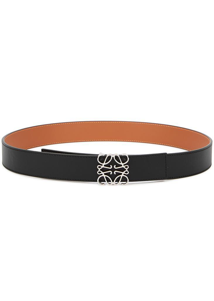 商品Loewe|Anagram black reversible leather belt,价格¥2894,第1张图片