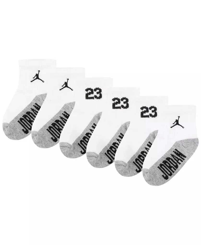 商品Jordan|Baby and Toddler Boys Core Jumpman Ankle Socks, Pack of 6,价格¥83,第1张图片