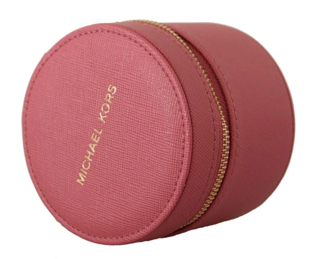 商品Michael Kors|Michael Kors Pink Leather Zip Round Pouch Purse Storage Wallet,价格¥1030,第2张图片详细描述