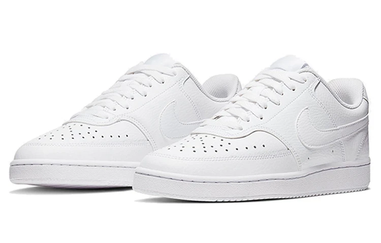 商品[国内直发] NIKE|Court Vision 1 Low 合成革皮革 车缝线 低帮 板鞋 女款 白色,价格¥377,第4张图片详细描述