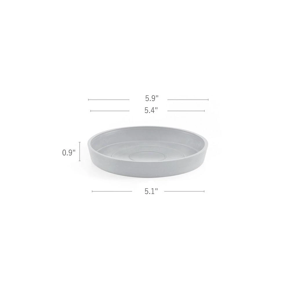 商品ECOPOTS|Round Plastic Flower Pot Saucer, Dark Grey, 6",价格¥71,第3张图片详细描述