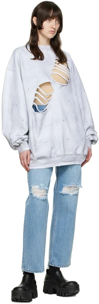 商品We11done|Gray Cotton Sweatshirt,价格¥3612,第4张图片详细描述