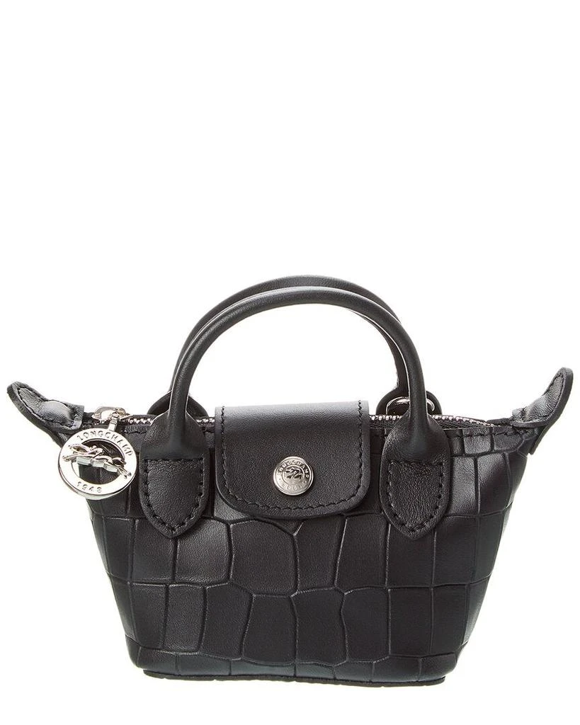 商品Longchamp|Longchamp Le Pliage Cuir XXS Croc-Embossed Leather Pouch,价格¥1827,第1张图片