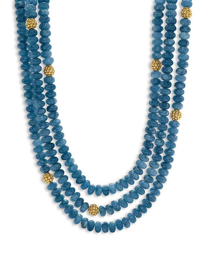 商品Capucine De Wulf|Berry & Jade Bead Triple Strand Necklace in 18K Gold Plated, 18",价格¥2172,第1张图片