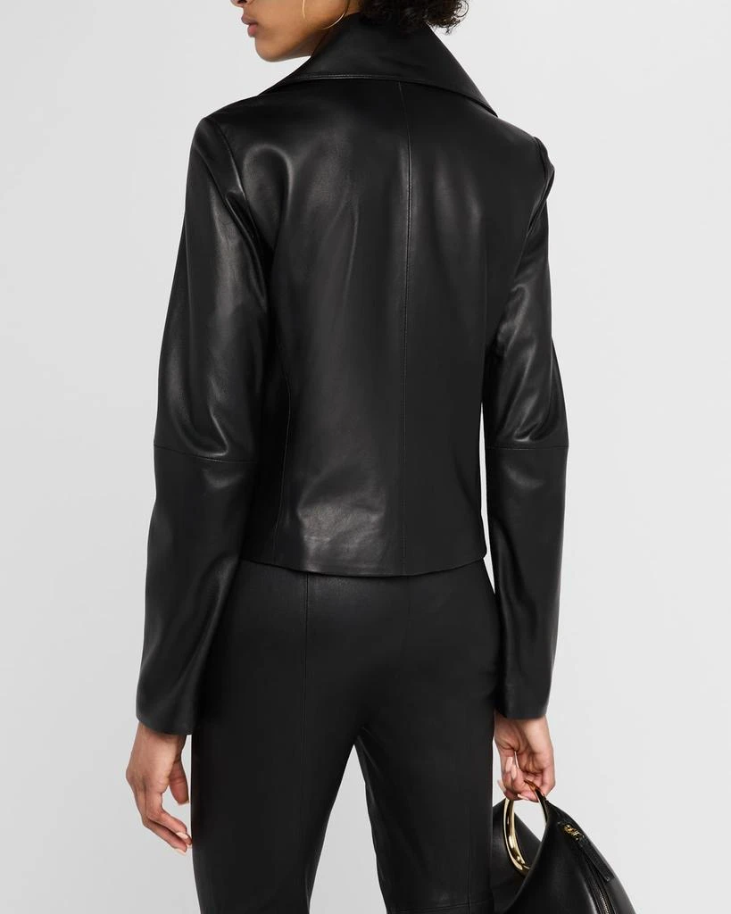商品Vince|Leather Zip-Front Jacket,价格¥9865,第4张图片详细描述