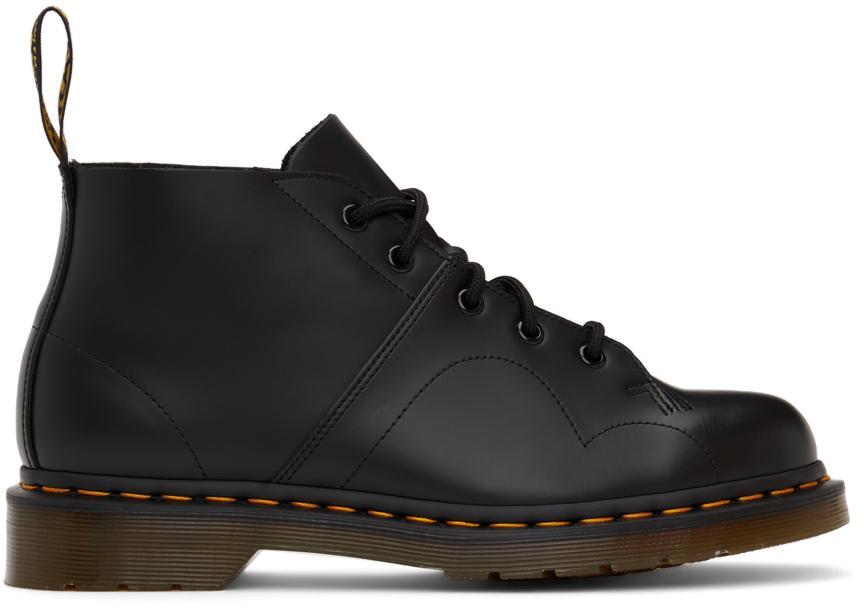 商品Dr. Martens|Black Leather Church Boots,价格¥1103,第1张图片
