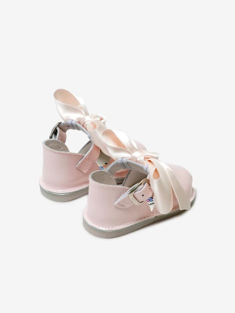 商品Andanines|Baby Girls Patent Leather Open Toe Bow Shoes in Pink,价格¥198,第3张图片详细描述