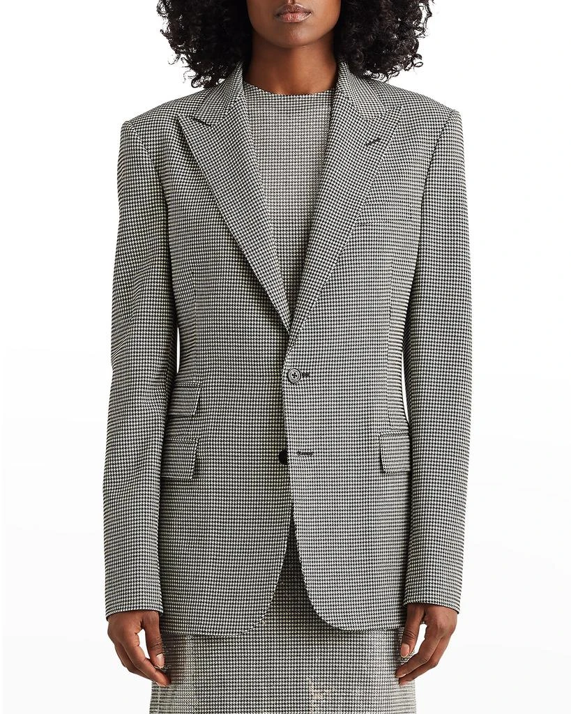 商品Ralph Lauren|Sybil Houndstooth Crepe Balzer Jacket,价格¥4175,第1张图片