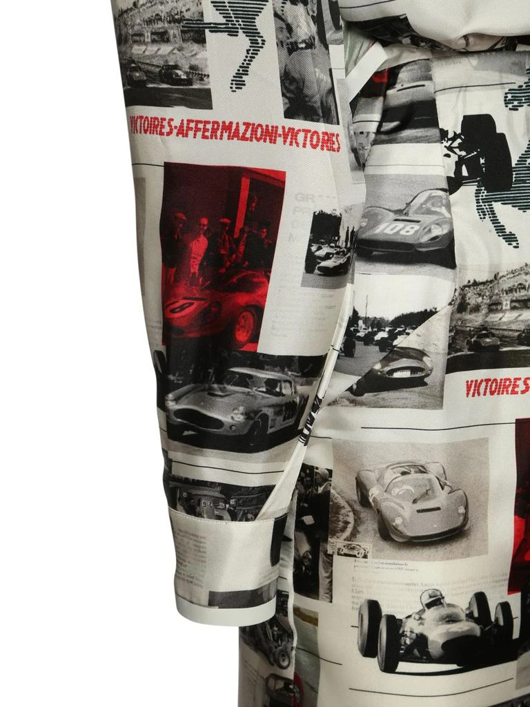 商品FERRARI|Silk Pictures Print Midi Shirt Dress,价格¥16935,第5张图片详细描述