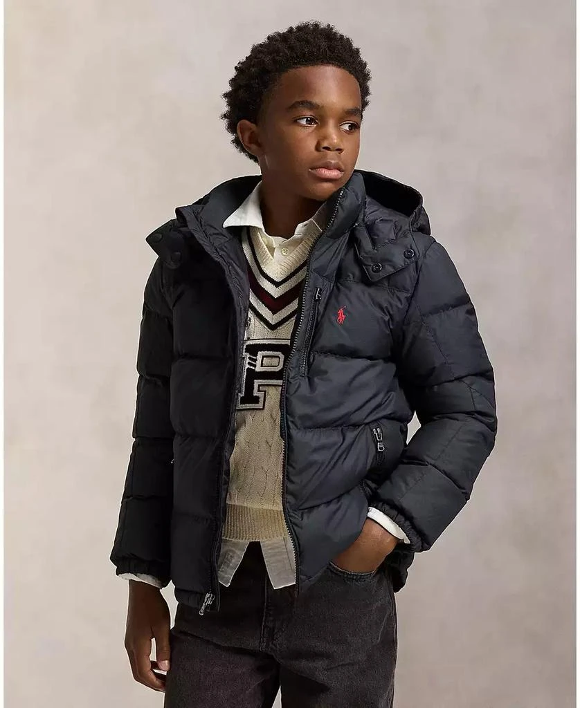 商品Ralph Lauren|Big Boys Ripstop Down Hooded Jacket,价格¥1007,第1张图片