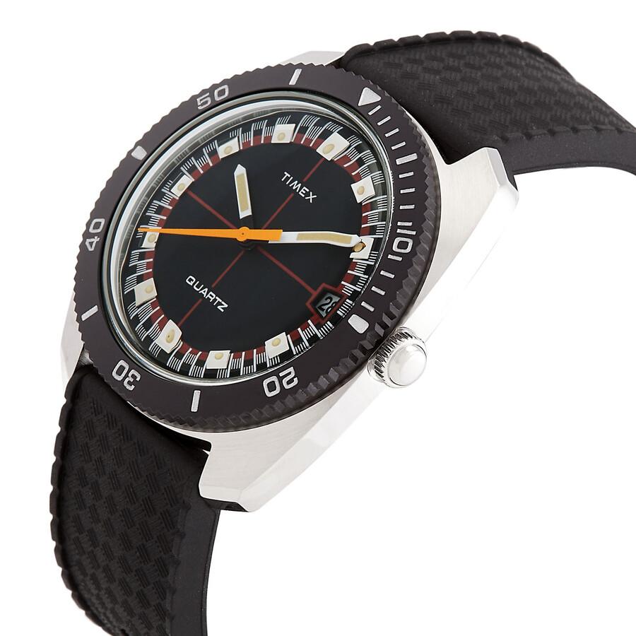 TIMEX Q クォーツ ブラックダイヤル ステンレスバンド Amazon.com: Timex Men's Q Reissue Quartz Watch : Clothing