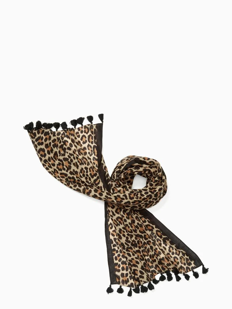 商品Kate Spade|leopard-print oblong scarf,价格¥723,第1张图片