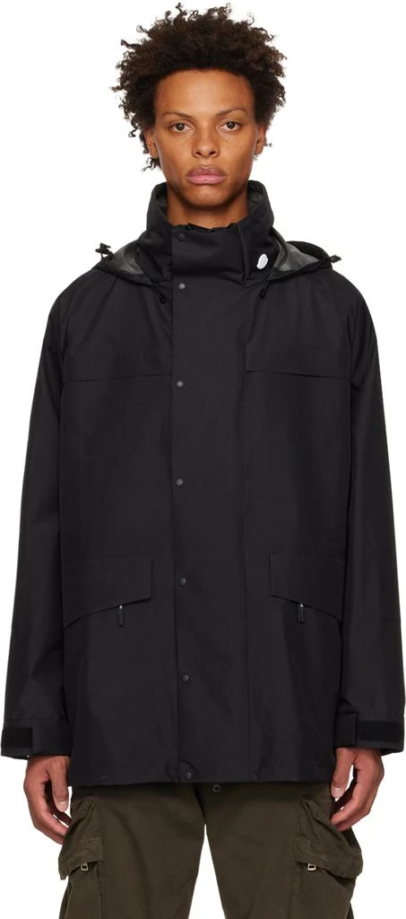 商品Moncler|4 Moncler HYKE Black Rhonestock Coat,价格¥17590,第1张图片