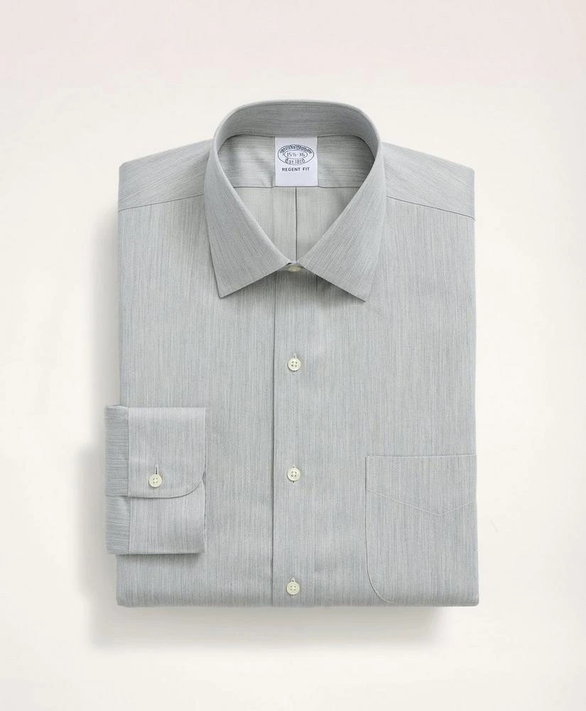 商品Brooks Brothers|Stretch Regent Regular-Fit Dress Shirt, Non-Iron Herringbone Ainsley Collar,价格¥471,第3张图片详细描述