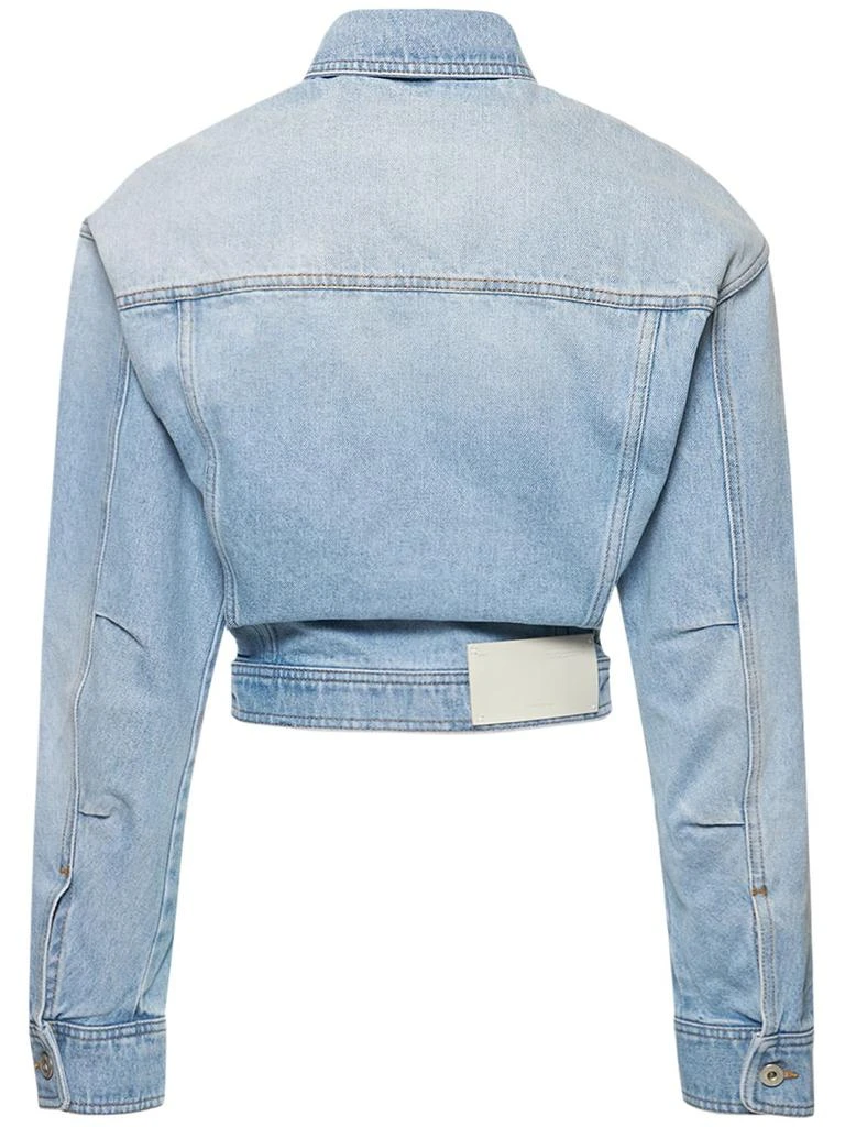 商品Off-White|Toybox Bleach Crop Cotton Denim Jacket,价格¥4012,第4张图片详细描述