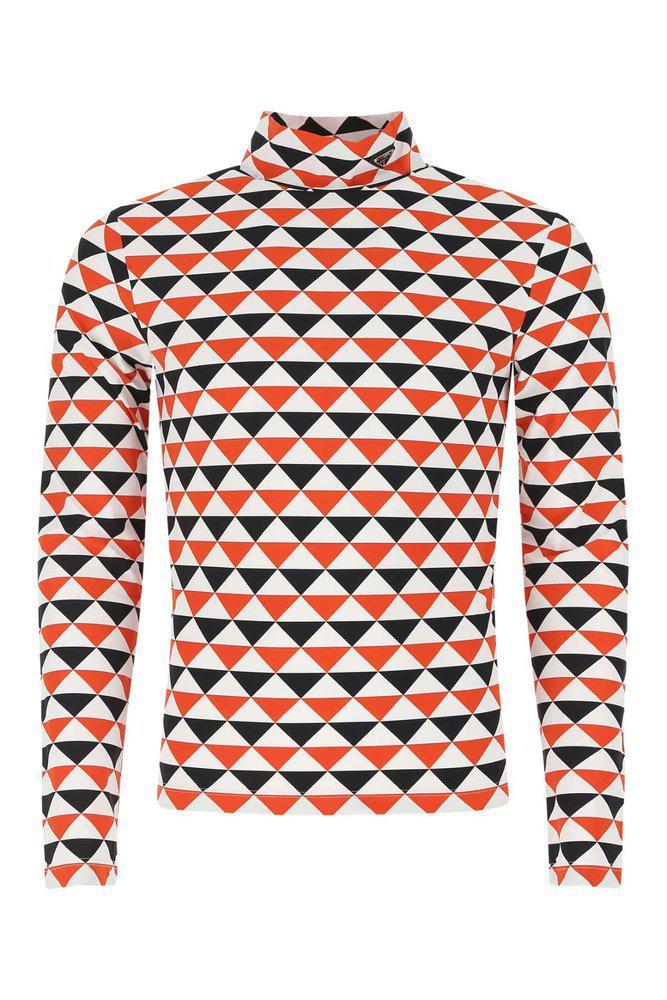 商品Prada|Prada Geometric Printed Turtleneck Top,价格¥3333,第1张图片