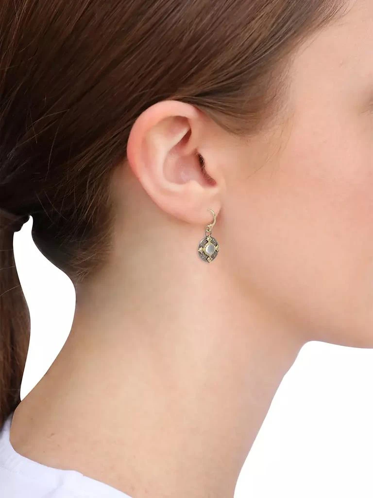 商品Armenta|Old World Crivelli 18K Gold, Sterling Silver, Champagne Diamond & Chalcedony Drop Earrings,价格¥12664,第3张图片详细描述