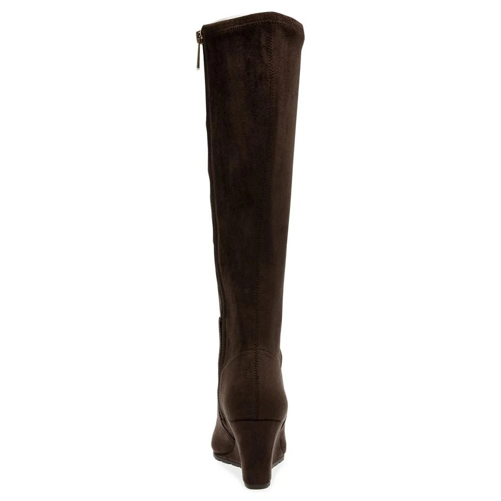 商品Anne Klein|Women's Valonia Wedge Heel Knee High Boots,价格¥657,第3张图片详细描述