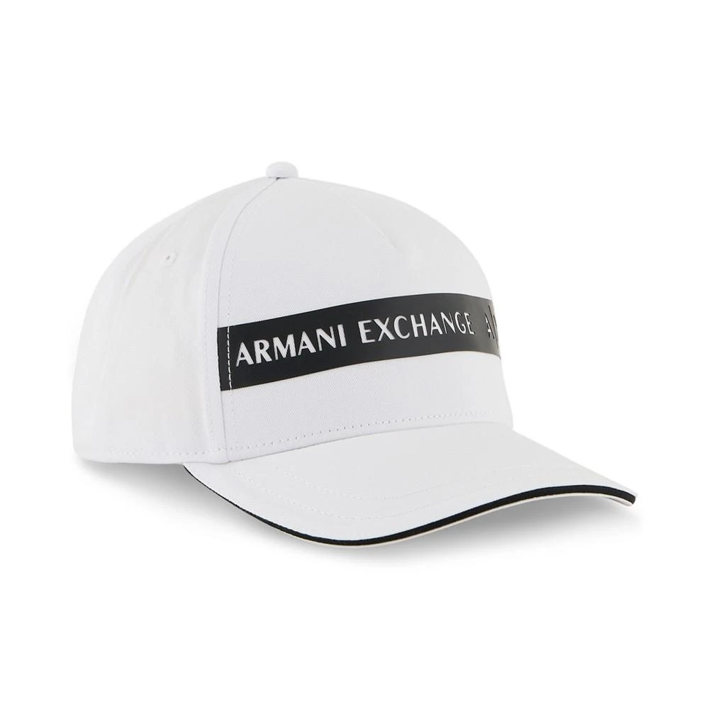 商品Armani Exchange|Men's Stripe Logo Baseball Hat,价格¥484,第1张图片