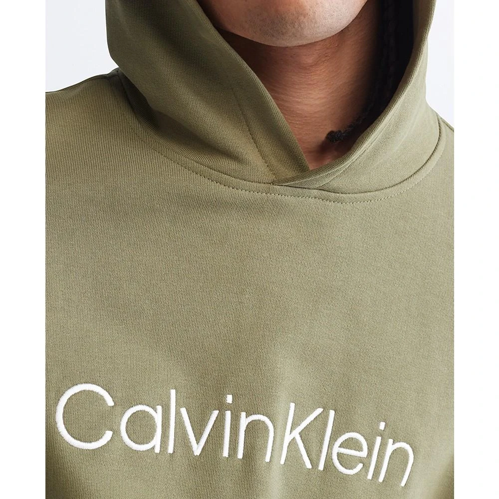 商品Calvin Klein|CK 男士宽松版型标准徽标毛圈连帽衫,价格¥239,第3张图片详细描述