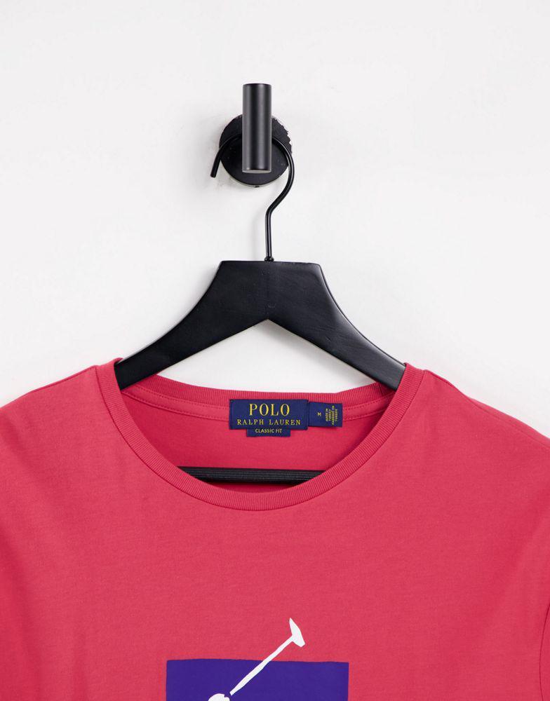 商品Ralph Lauren|Polo Ralph Lauren large player print t-shirt in red,价格¥340,第4张图片详细描述