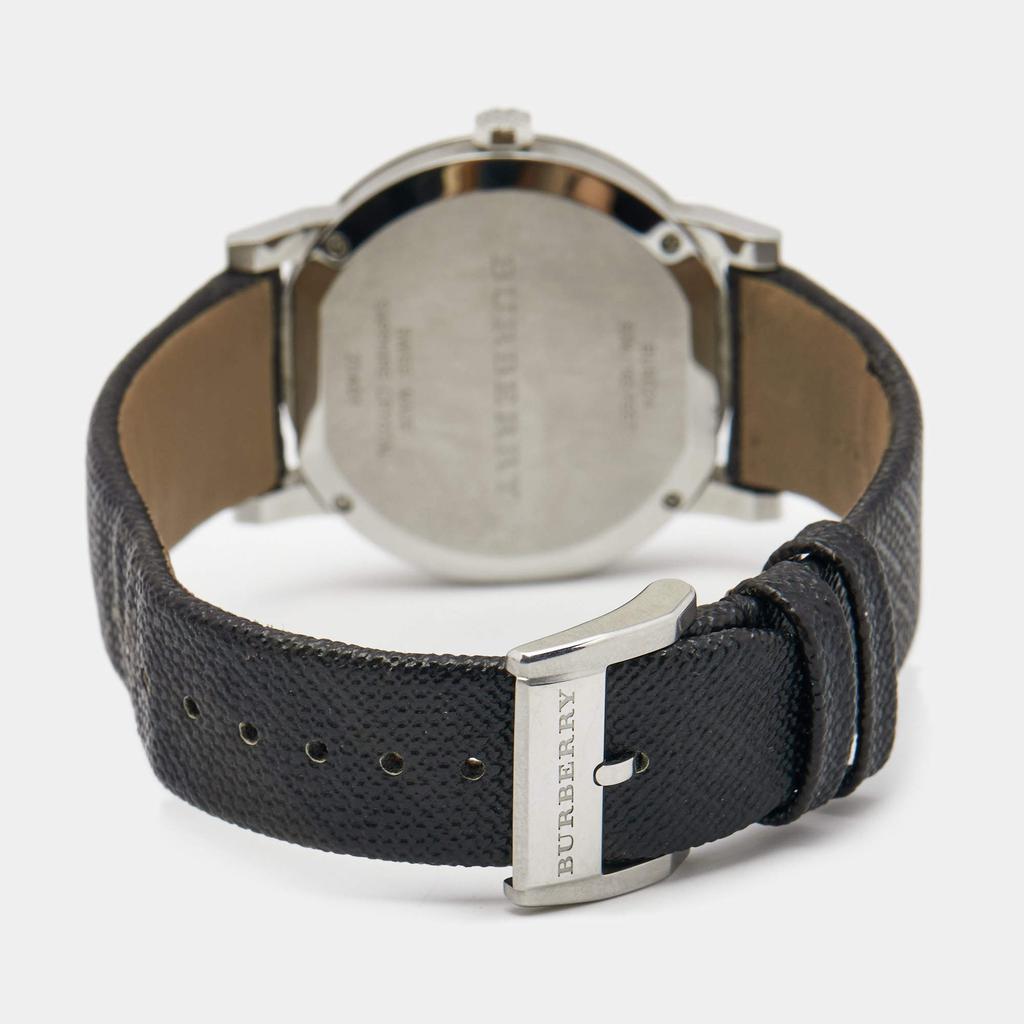 Burberry Grey Stainless Steel Leather Heritage BU9024 Men's Wristwatch 38 mm商品第6张图片规格展示