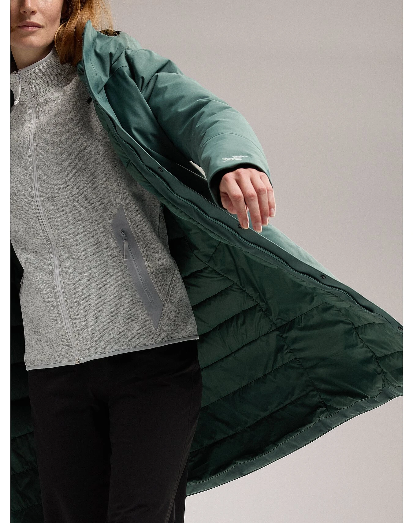 商品Arc'teryx|Arc'teryx 女士户外冲锋衣 X000006443BOXCAR 绿色,价格¥3710,第3张图片详细描述