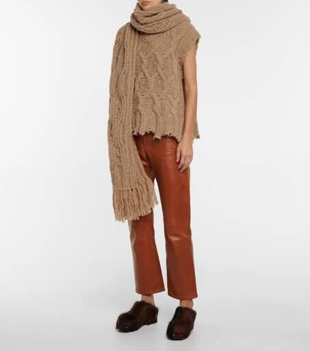 商品Acne Studios|Cable-knit wool-blend scarf,价格¥1597,第2张图片详细描述