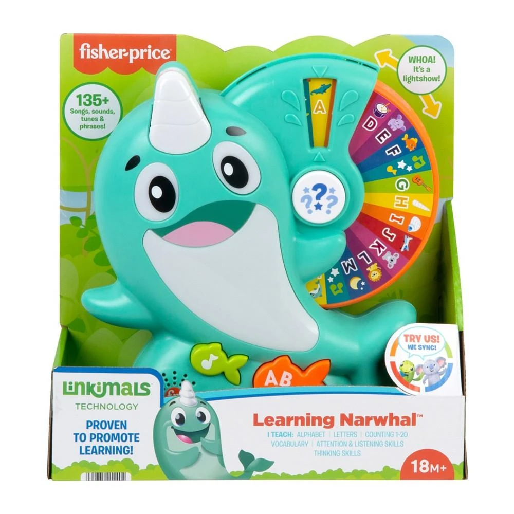 商品Fisher Price|Linkimals Narwhal Interactive Electronic Learning Toy,价格¥155,第3张图片详细描述