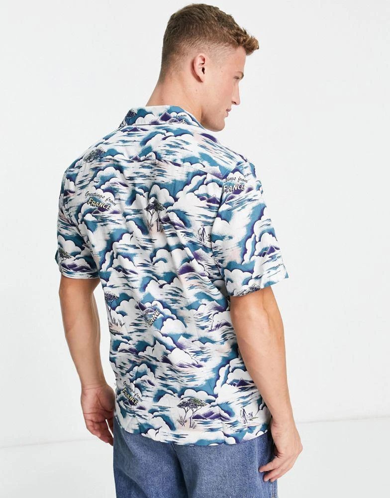 商品Lacoste|Lacoste printed short sleeve shirt in white,价格¥415,第2张图片详细描述