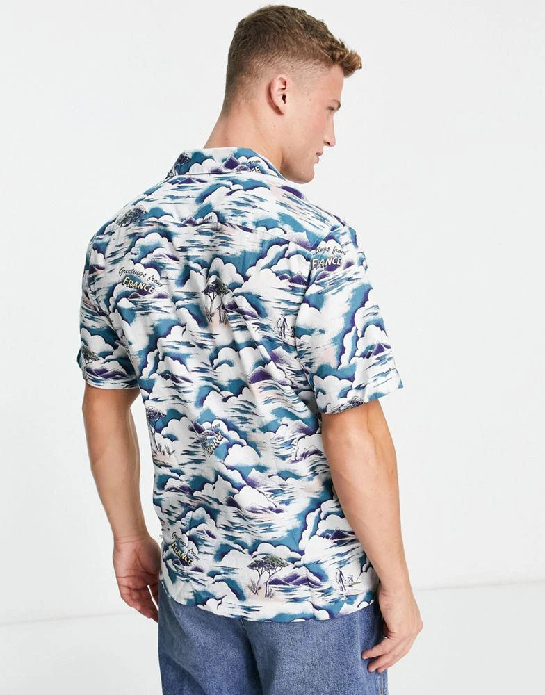 商品Lacoste|Lacoste printed short sleeve shirt in white,价格¥431,第2张图片详细描述