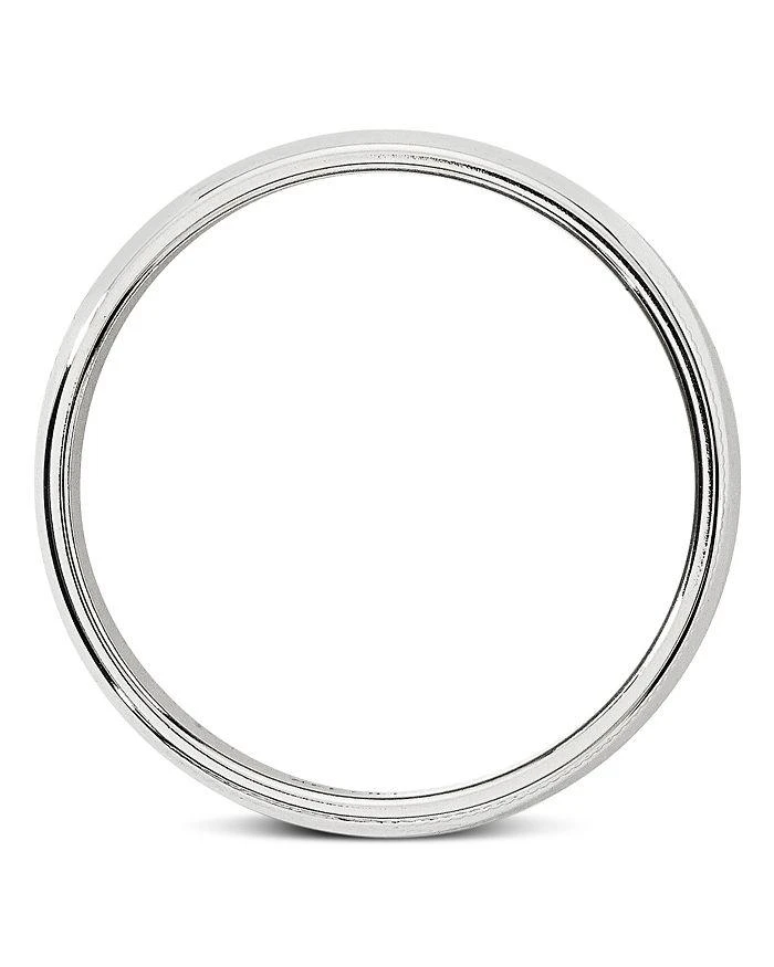 商品Bloomingdale's|Men's 6mm Half Round Milgrain Band in 14K White Gold - Exclusive,价格¥3597,第3张图片详细描述