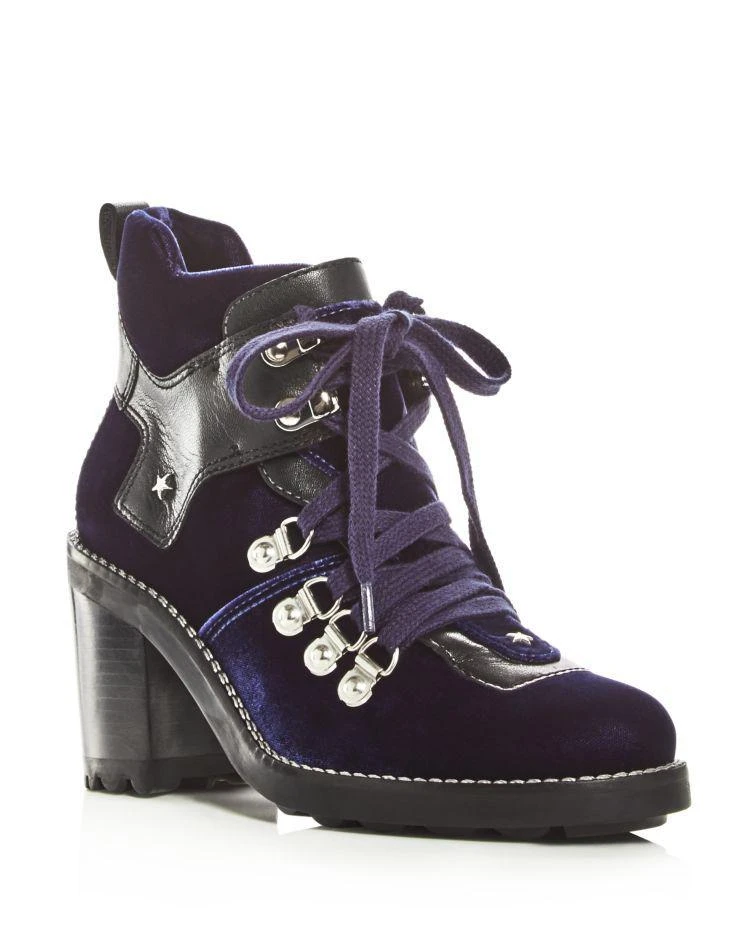 商品Isa Tapia|Women's Sage Velvet High Block Heel Booties,价格¥1871,第1张图片