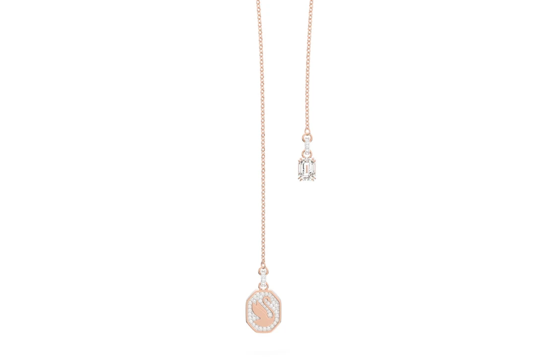 商品[国内直发] Swarovski|施华洛世奇 天鹅设计高级感优雅 镀金 项链 女款 玫瑰金色,价格¥753,第1张图片