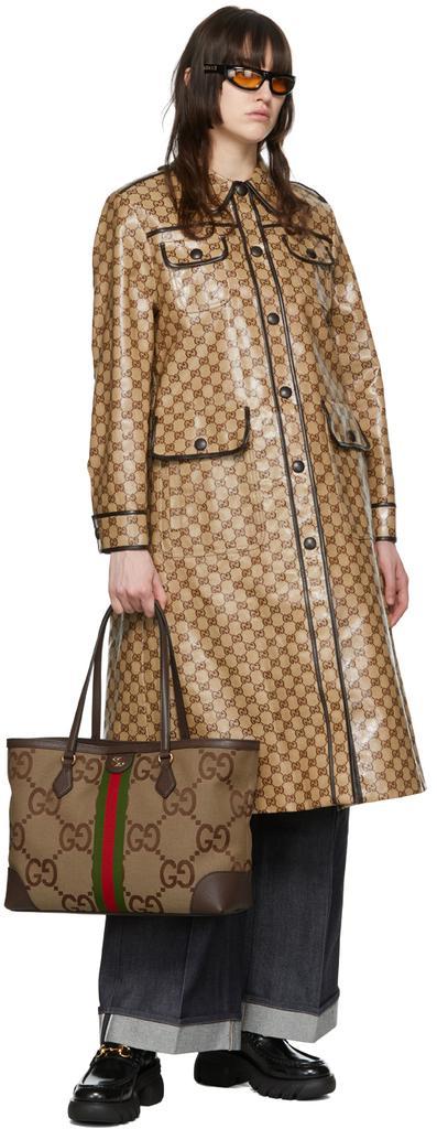 商品Gucci|棕色中号 Ophidia GG 托特包,价格¥14663,第6张图片详细描述