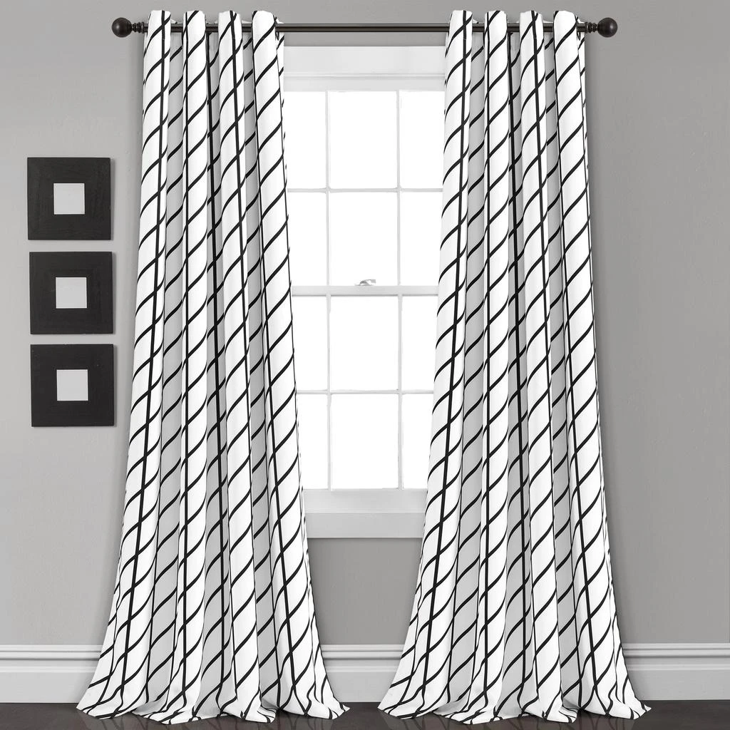 商品Lush Decor|Feather Arrow Geo Room Darkening Window Curtain Panel Set,价格¥462,第1张图片