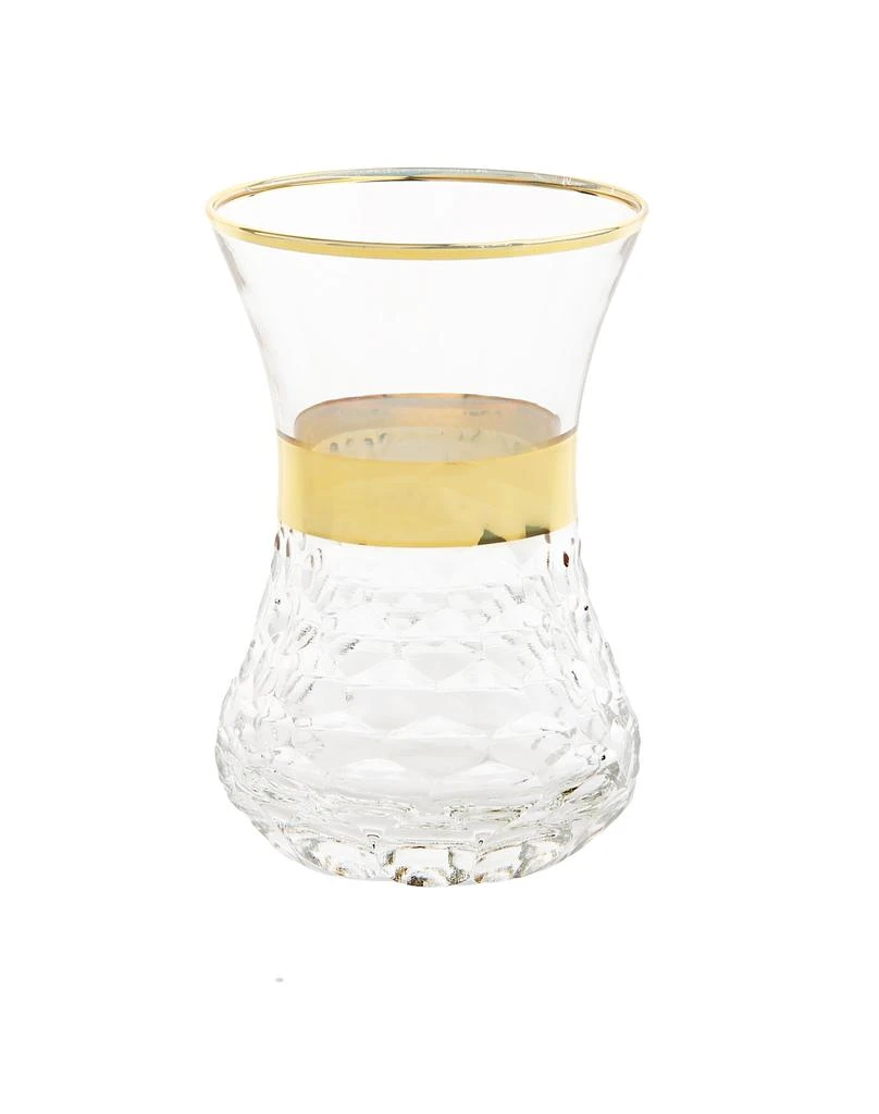 商品Classic Touch Decor|Set of 6 Tea Glasses with Gold and Crystal Detail,价格¥729,第1张图片