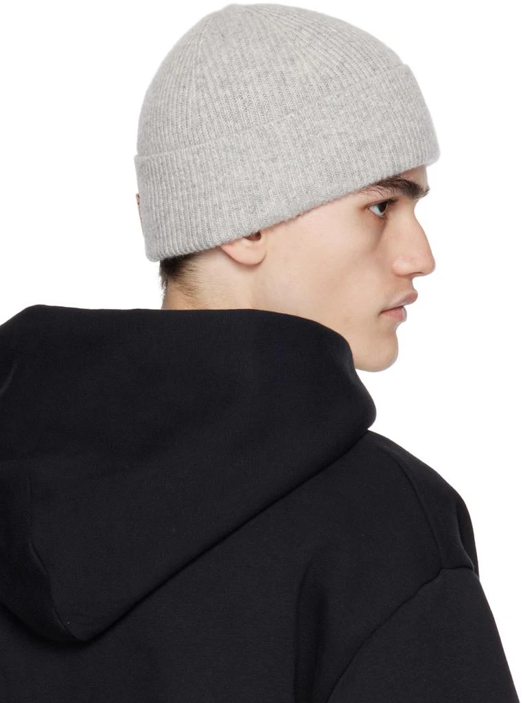 商品Acne Studios|Gray Ribbed Beanie,价格¥1342,第3张图片详细描述