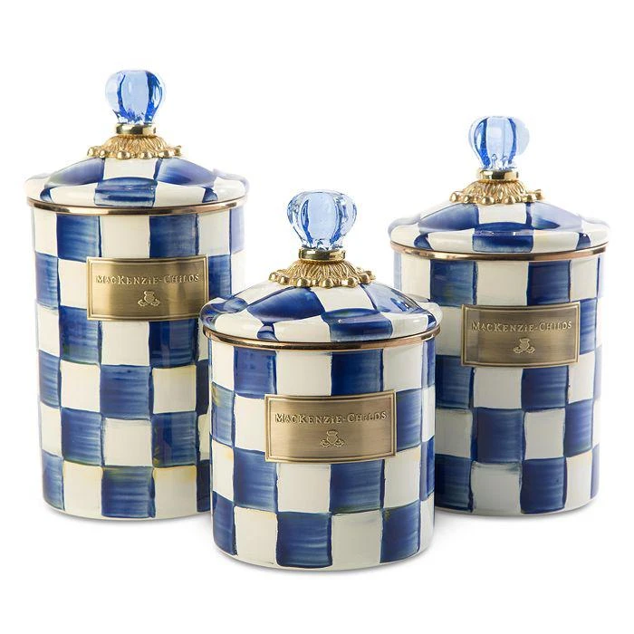 商品MacKenzie-Childs|Royal Check Canister - Medium,价格¥820,第2张图片详细描述